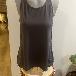 Layer 8 Performance Gray  Running Athletic Size L Racer Back Tank Top Qwick Dry